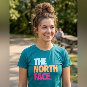 🩴 The North Face Women's Teal Graphic Tee 🩴